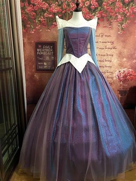 ディズニー　眠れる森の美女　オーロラ姫　ブルードレス　衣装仮装　コスプレ　dハロ Amazon.co.jp: 実物撮影 豪華修正版 コスプレ衣装眠れる森の美女