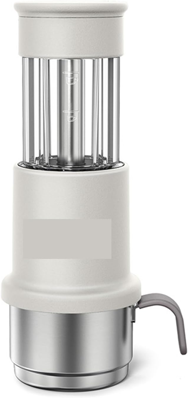 Portable Coffee Machine, Hand Press Portable Coffee Maker Milk Frother Capsule Grinded Coffee Powder Outdoor Camping Cafe Tools Hiking,for Outdoor Travel Picnic(Black)