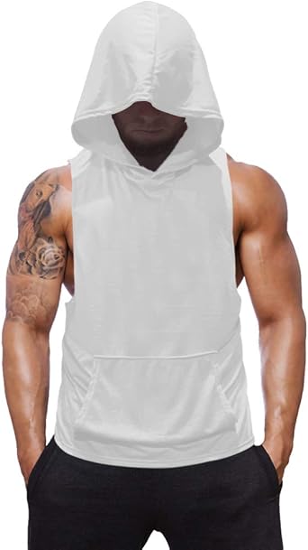SZKANI Mens Skull Print Sleeveless Fitness Vest Bodybuilding Stringers Workout Tank Tops