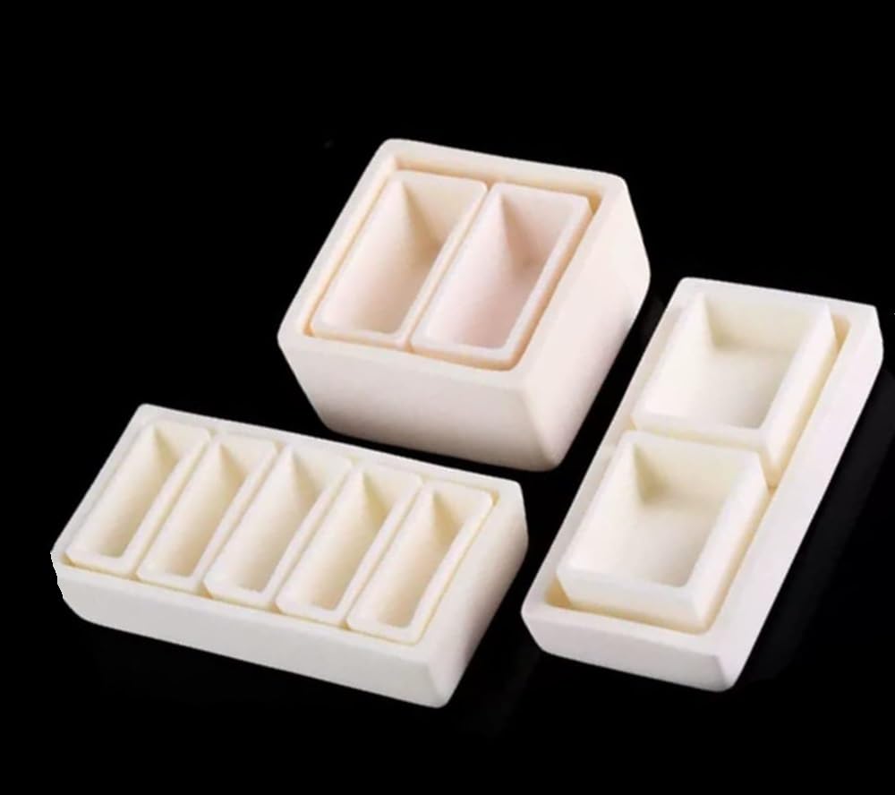 High-Temperature Alumina Crucible Set - 99% Corundum Lab Crucibles for Precision Heating - 1 Piece(Combo 2)