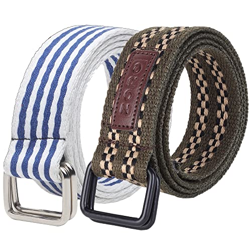 Image of ZORO Cotton Woven Fabric Belt for Men | M01-CB01 | Pack of 2