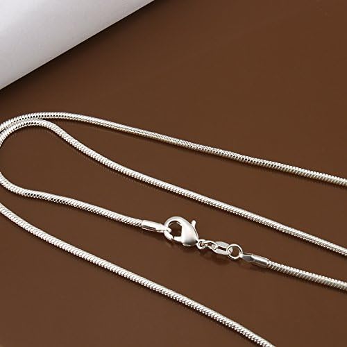 Yuren 3 Pieces 925 Sterling Silver 2mm Snake Chain Necklace Jewelry Jewelry For Men And Women(16-24 Inch) - Image 2