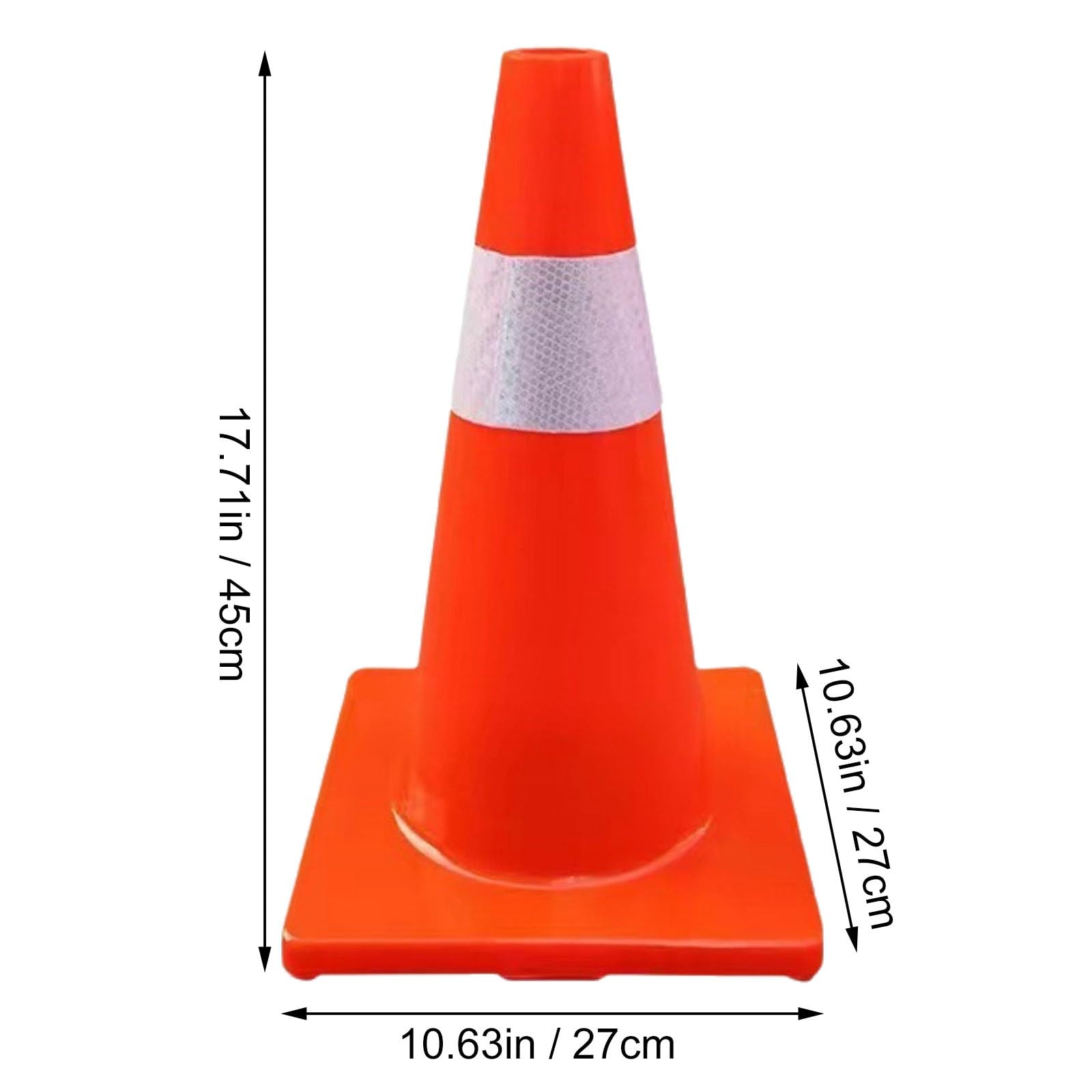 Lot De 4 Cônes De Signalisation, Cônes De Sécurité en PVC Haute Flexibilité pour Travaux Routiers, Parkings, Entrepôts Et Autoroutes, Utilisation Intérieure Et Extérieure(Light Blue)