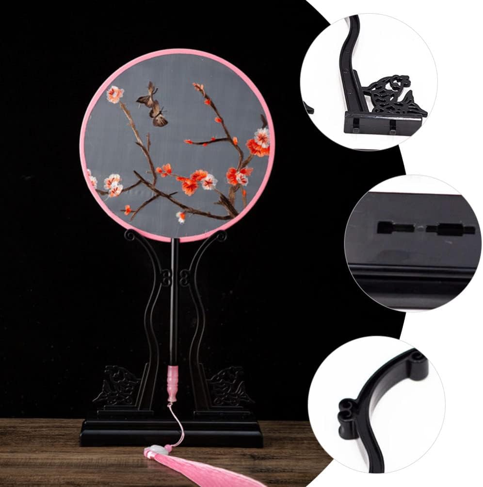 Chinese Style Folding Fan Stand Display Holder for Traditional Fans Easy to Assemble Fan Rack Decor and Present Choice
