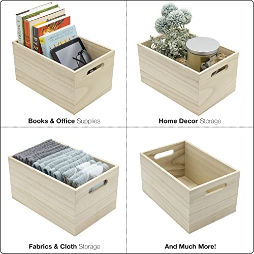 Sorbus Unfinished Wood Crates - Organizer Bins, Wooden Box For Pantry Organizer Storage, Closet, Arts & Crafts, Cabinet Organizers, Containers For Organizing (2 Pack) #TOP6