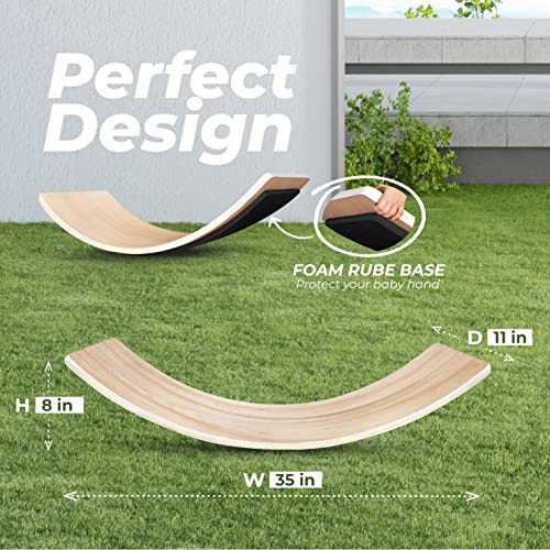 Yes4All-Premium-Kinderboard-Kids-Balance-Board-Kids-Wobble-Board-Wooden-Wobble-Balance-Board-for-Kids-Balance-Board-KidsWobble-Balance-Board-Toddler
