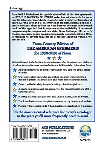 The American Ephemeris 1950-2050 at Noon