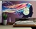 Produktbild Fototapete 3D Effekt Vlies Tapete Mädchen Mit Kopfhörern Hörend Musik Tapeten Wandbilder Wohnzimmer (250cmX175cm)