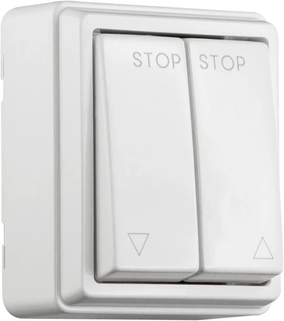 Interruttore Per Tapparelle Elettriche Schellenberg - Controllo Manuale Con Pulsante/Bloccaggio | Montaggio A Superficie, Bianco - Foto 10