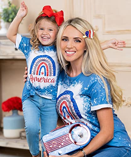 American Flag Hair Clips 4Th Of July Patriotic Hairpin For Women Rhinestone Heart Star Hair Barrettes Independence Day Hair Accessory Gifts #TOP2