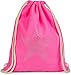 styleBREAKER Sac de Sport avec étoile en Strass, Sac à Dos avec Strass, Sac Seau, Unisexe 02012123, Couleur:Rose néon