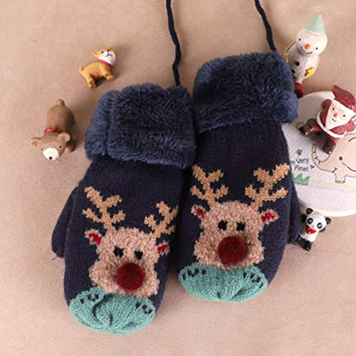 NOLITOY 1pair Christmas Knitted Mitten Gloves for Boy Girl Thicken Hand Gloves Warm and Breathable Outdoor Stylish Design for Activities Present for Christmas and Birthdays4