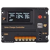ECO-WORTHY 20A LCD Solar Panel Battery Regulator Charge Intelligent Controller 1...