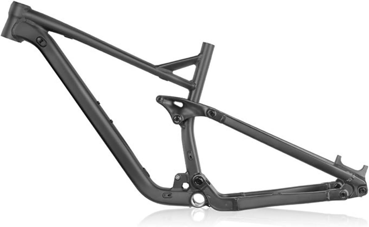 Hardtail Mountain Bike Frame 27.5 29inch Brake Aluminum Alloy Frame 148 * 12MM Thru Axle Full Suspension Frame 150mm Frame Travel (Color : Black, Size : 29x19'')