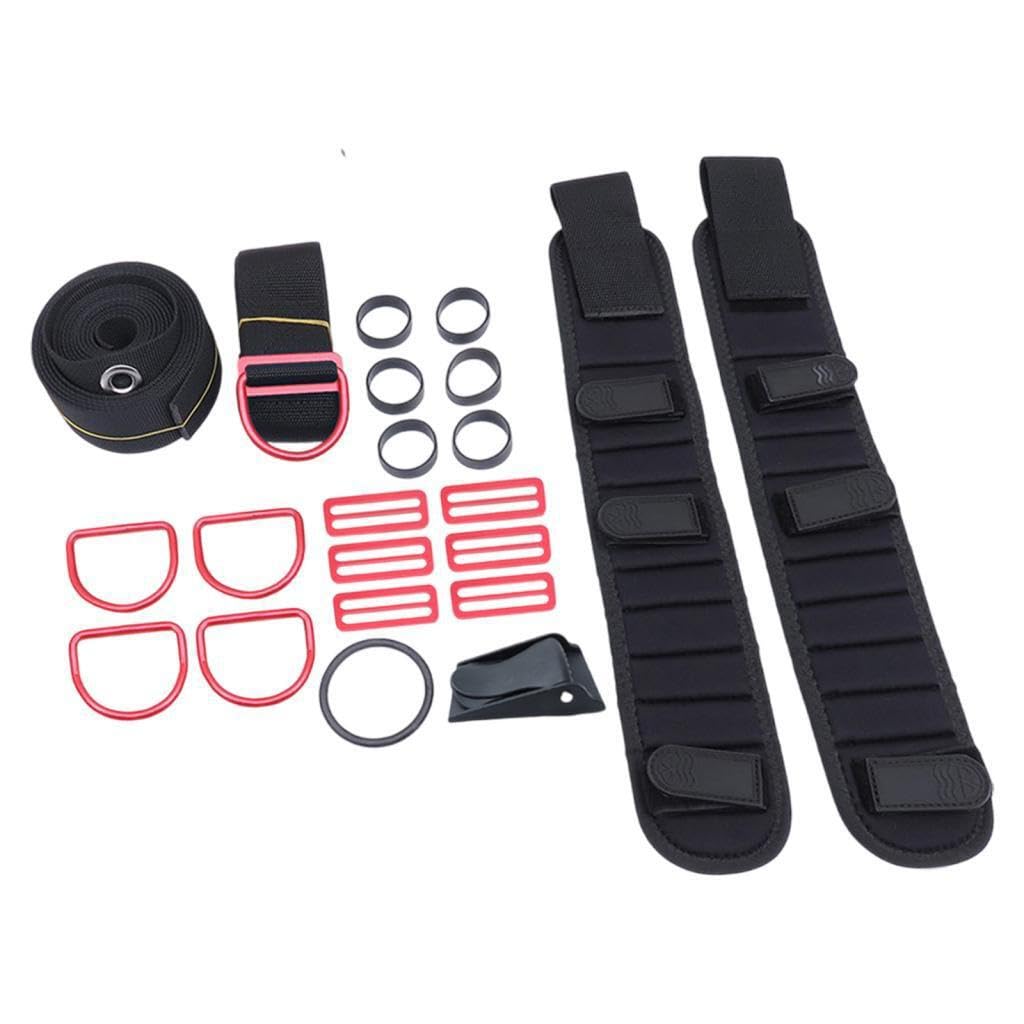 Anillos de Goma livianos, Deslizadores triples Anchos, cómodo Kit de Buceo, Materiales de Primera Calidad, Opciones prácticas, Kit de Placa Trasera
