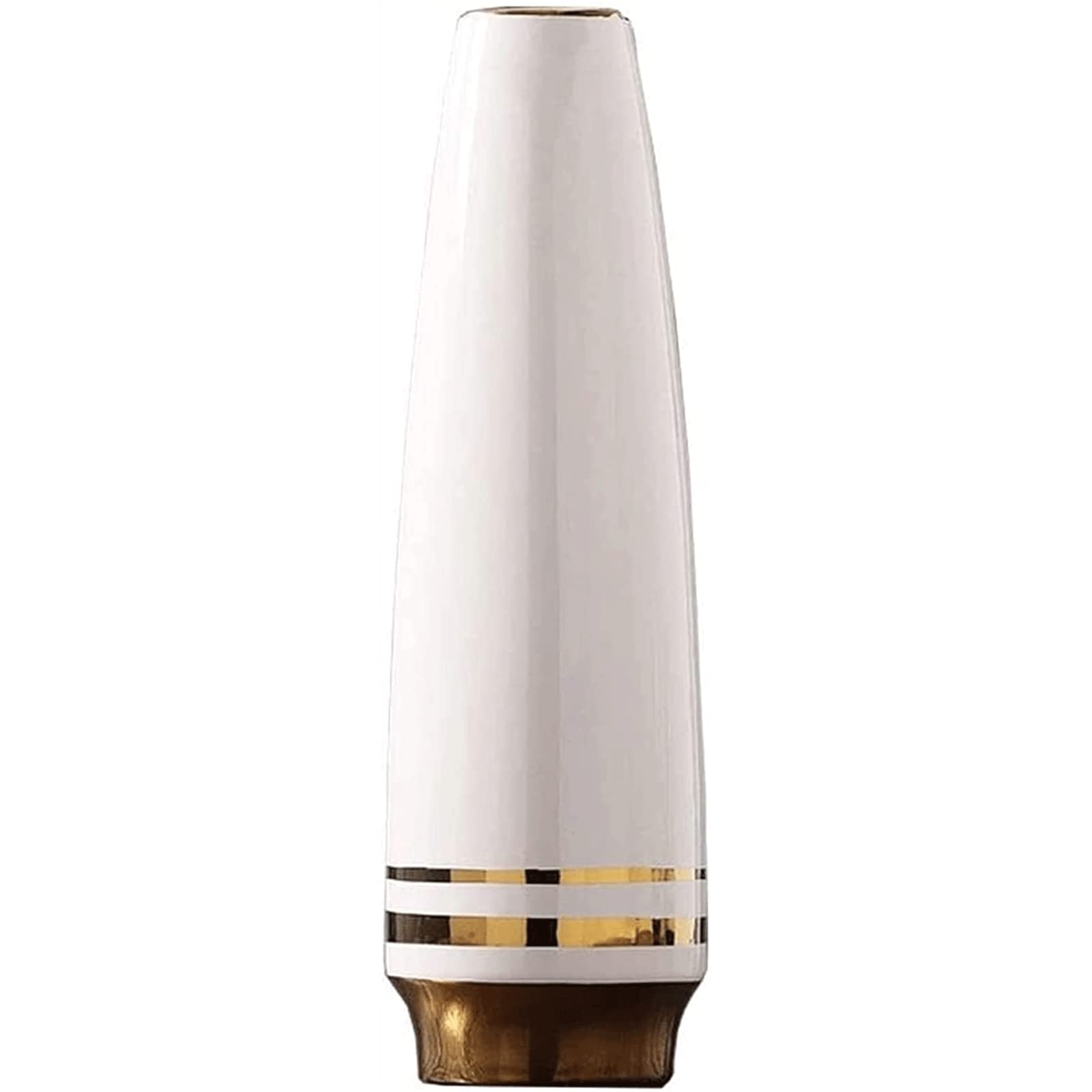 Ngdfgr As Known Fashion Phnom Penh Ceramic The Vase Chinese Light Luxury Vase Home Living Room Table Decoration Simple Modern White Black Flower Vases Decoration (A),A