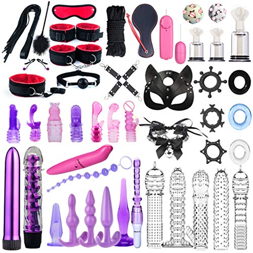 KOUJING Adult Fun 48Pcs/Set Bed Game Play Set Binding Sex Games Toys for Couple Kits