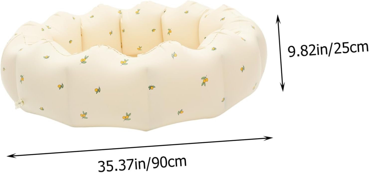 Inflatable Pool Bright Petal Design Reusable Summer Backyard Water Tub for Boys and Easy to Store and Carry Fun Supply Accessory