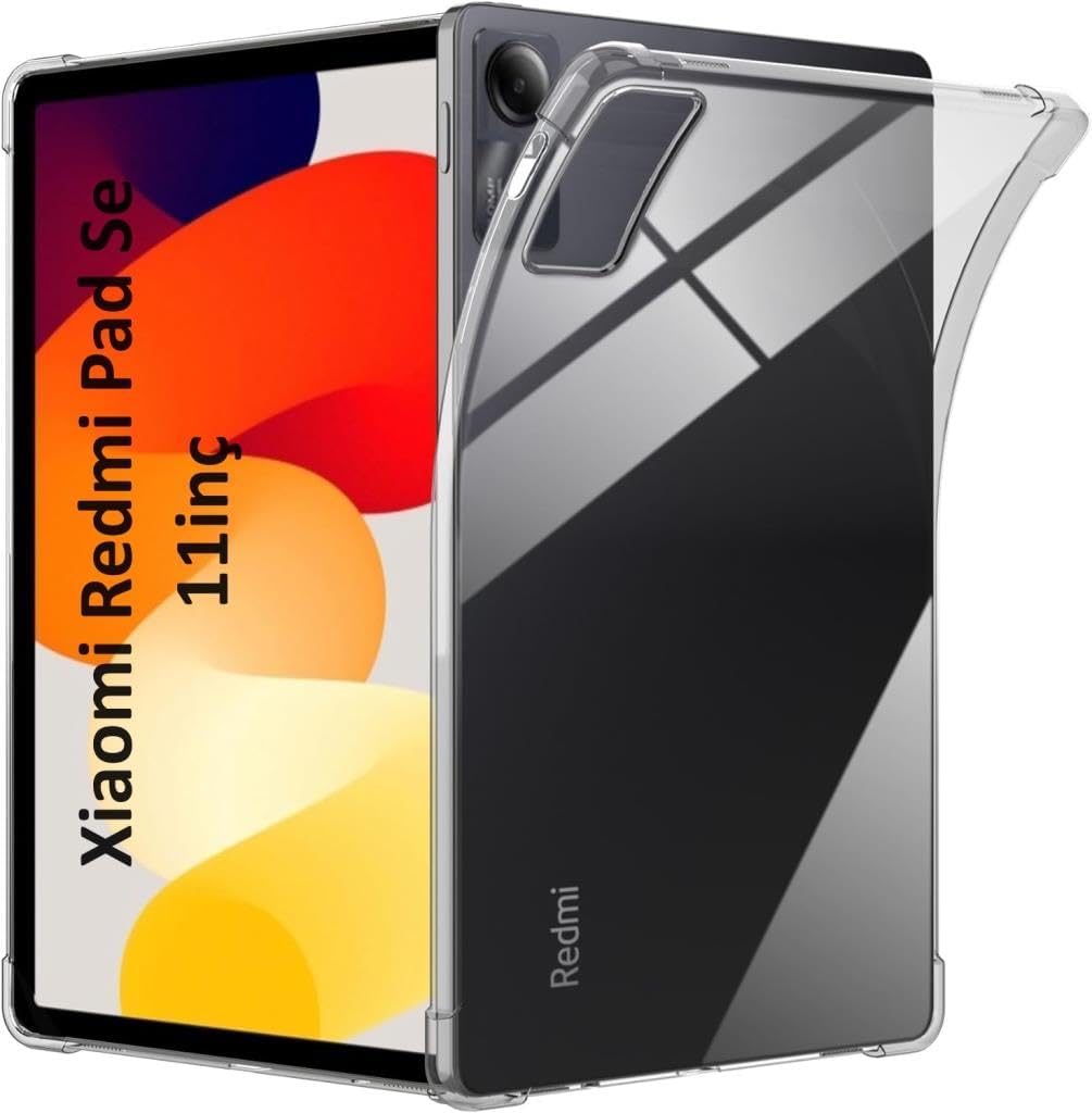 Xiaomi Redmi Pad SE 11inç ile uyumlu Kılıf Darbelere Dayanıklı Şeffaf Kapak Renksiz