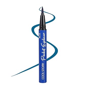 COOL STORY Blue Liquid Eyeliner Pencil Water Resistant & Smudge-Proof, Long Lasting Eye Liner Makeup