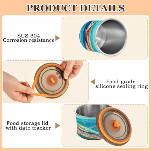 Envase hermético de acero inoxidable 900 ml miniatura 4