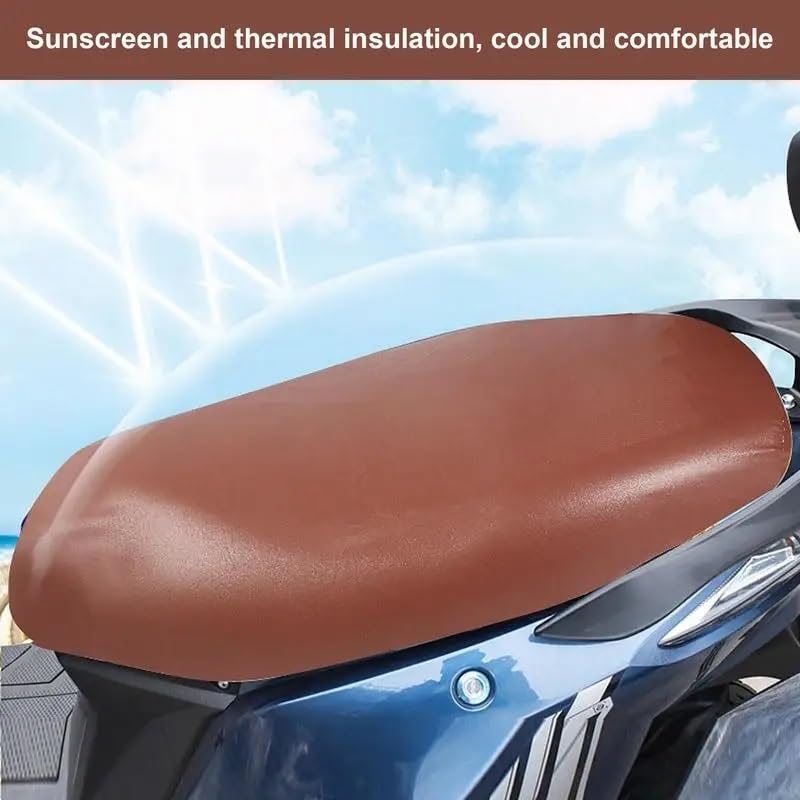Funda de asiento motocicleta transpirable PU contra quemaduras del sol 5