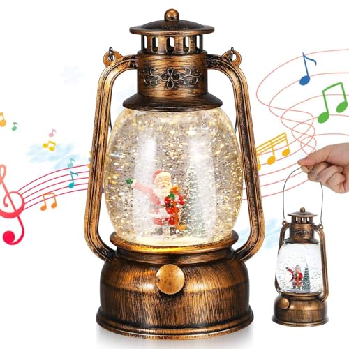 Bola de nieve navideña con luces y música Angoily con cable USB 2