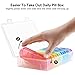 iplusmile Portable Pill Case Small Storage 7-Gird Medicine Organizer with Double Lid Protection Compact Outdoor Travel Size Pill Box 4.33X1.37X0.86 Inches