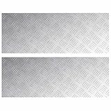 vidaXL Rautenscheiben 2 pcs Silber 80 x 30 cm Aluminium, Moderne Teppiche für drinnen, robuste Matten draußen, rutschfeste Treppenstufen, sicher & stylisch