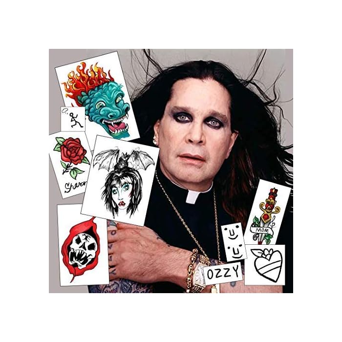 Buy Ozzy Osbourne Temporary Tattoos REALISTIC LifeSized MADE IN