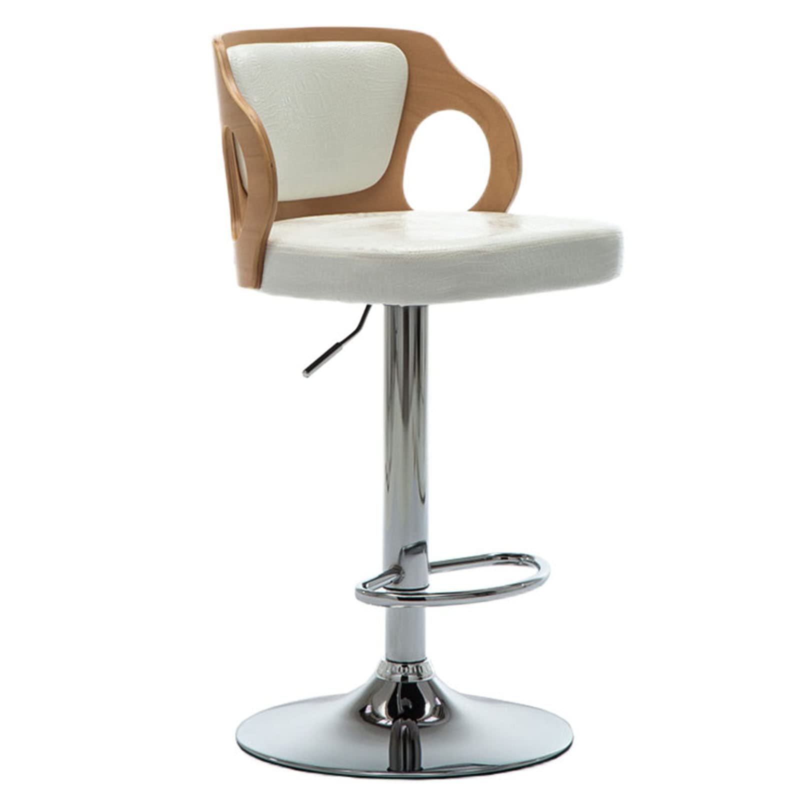 Chaise haute de bar en métal avec assise rembourrée et base stable