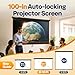 VIVOHOME 100 Inch 16:9 Pull Down Projector Screen, HD 4K Retractable Movie Screen for Indoor Home Theater and Office, Manual Projection Screen with Auto Locking (87W x 49H Inch Display Area)