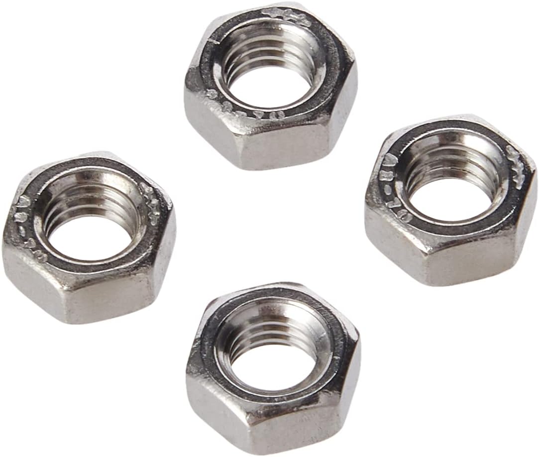 AHCMetric Hexagonal (Hex) Full Nuts A2 Stainless Steel M5 5mm (Pack of 50 Nuts)
