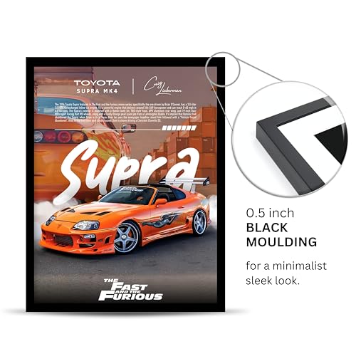 Image of Posternet TOYOTA Supra MK4 Wall Poster Frames | 8 x 12 inch | Fast and Furious Themed JDM Cars | Hanging Wall Artwork Frames for Living Room, Bedroom, Office and Etc
