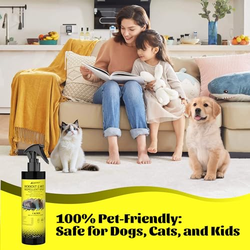 Rodent & Mice Repellent Spray, Mice Repellent Indoor, Peppermint Oil Spray for Rodents, Repels Rats, Mice, Rodents from Nesting & Chewing on Wires,10.15FL OZ