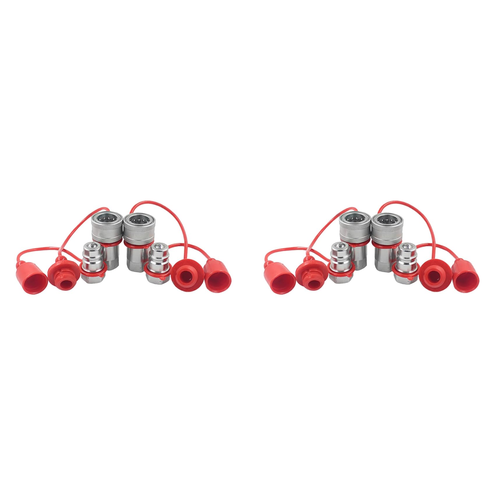 Jnchdghwa 4X -S4-04 1/2inch NPT ISO5675 Hydraulic Quick Connect Tractor Hydraulic Coupler Agricultural Quick Disconnect