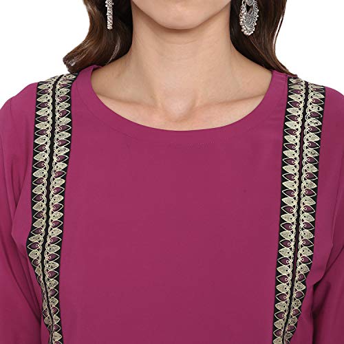 Image of ZIYAA Women's Crepe Straight Kurta
