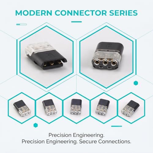 Conector rápido de cable eléctrico sin pelar de 3 pines para tiras de luces LED 7