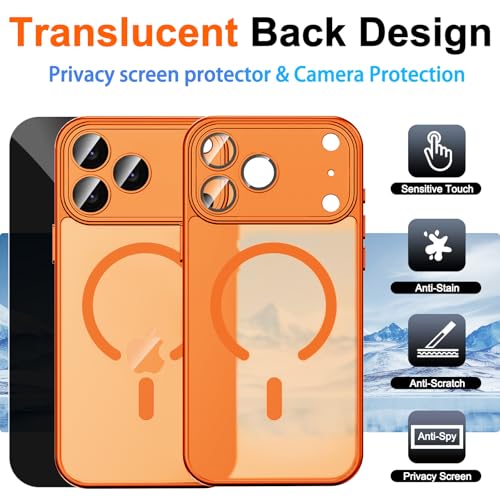 Image of Magnetic for iPhone 17 Pro Max Case, Shockproof Cover, Orange