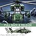 OTONOPI Military Helicopter Pull Back Army Airplane Toys with Lights and Sounds Diecast Air Force Model Plane Birthday Xmas Gifts for Boys and Girls, Bonus with 2 of Army Men Action Figures