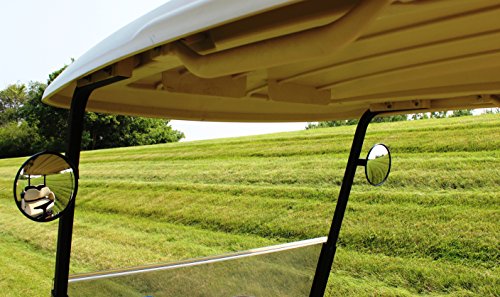 Pair Of 6" Spot Mirrors For Golf Carts Such As Ez Go, Club Car, Yamaha #TOP28