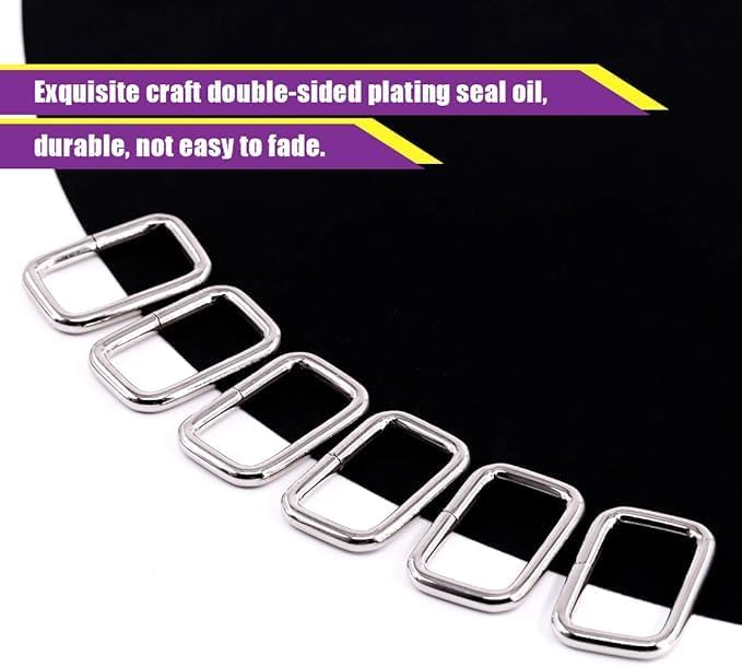 Swpeet 60Pcs 1 Inch / 25mm Heavy Duty Metal Ring Buckle Webbing Belts - Image 4