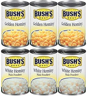 Bush's Best Baked Beans Variety Pack, 3 Golden Hominy Beans, 3 White Hom...