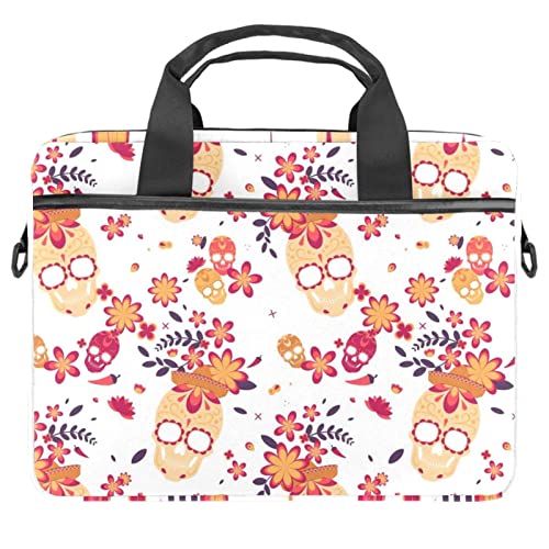 Sac d'ordinateur floral bleu pour le bureau et l'université 14"