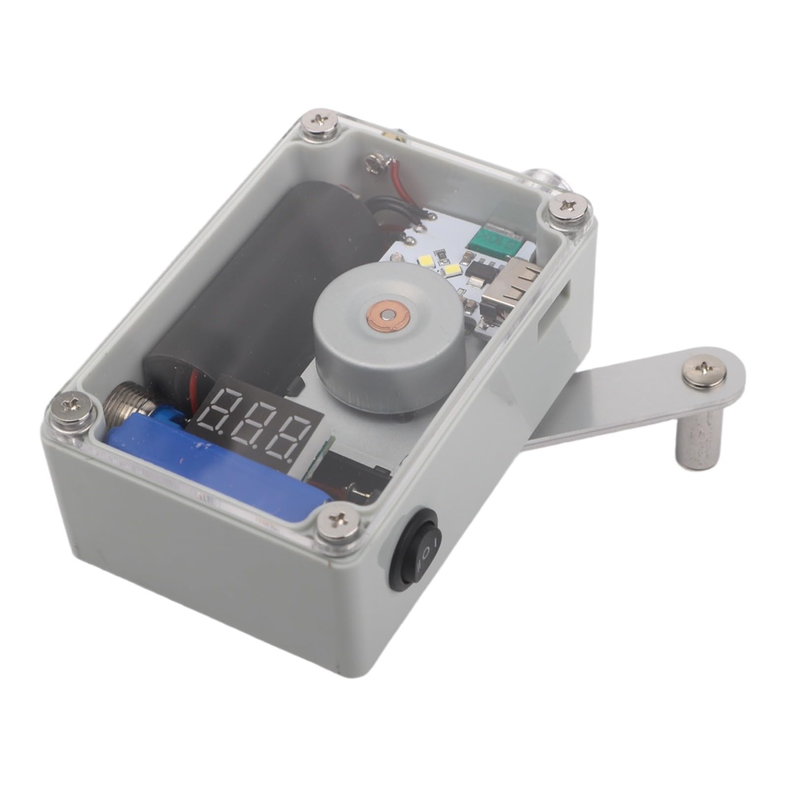 Generatore a manovella con accensione al plasma PWM Dimming COB Light & USB ricarica supercondensatore alimentazione portatile per campeggio versione di emergenza 1.2V