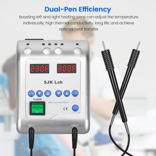 BUIFAC Electric Wax Carving Pencil, Double Pens and 6 Carving Tips, Exceptional Heat Conductivity to Achieve Any Precision Carving Task, Suitable for Double Use, BF-023 by BUIFAC - Image 4