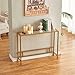 MAJARO Small Modern Console Table for Entryway, Tempered Glass with Metal Frame Sofa Table for Living Room, Hallway, Office (Single-Layer, Gold)