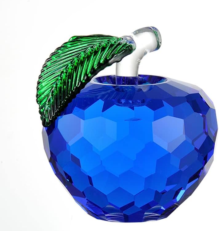 Crystal Ornament Fruits Glass Blue Fruit Figurine Handmade Art Gift for Christmas Birthday Ornament