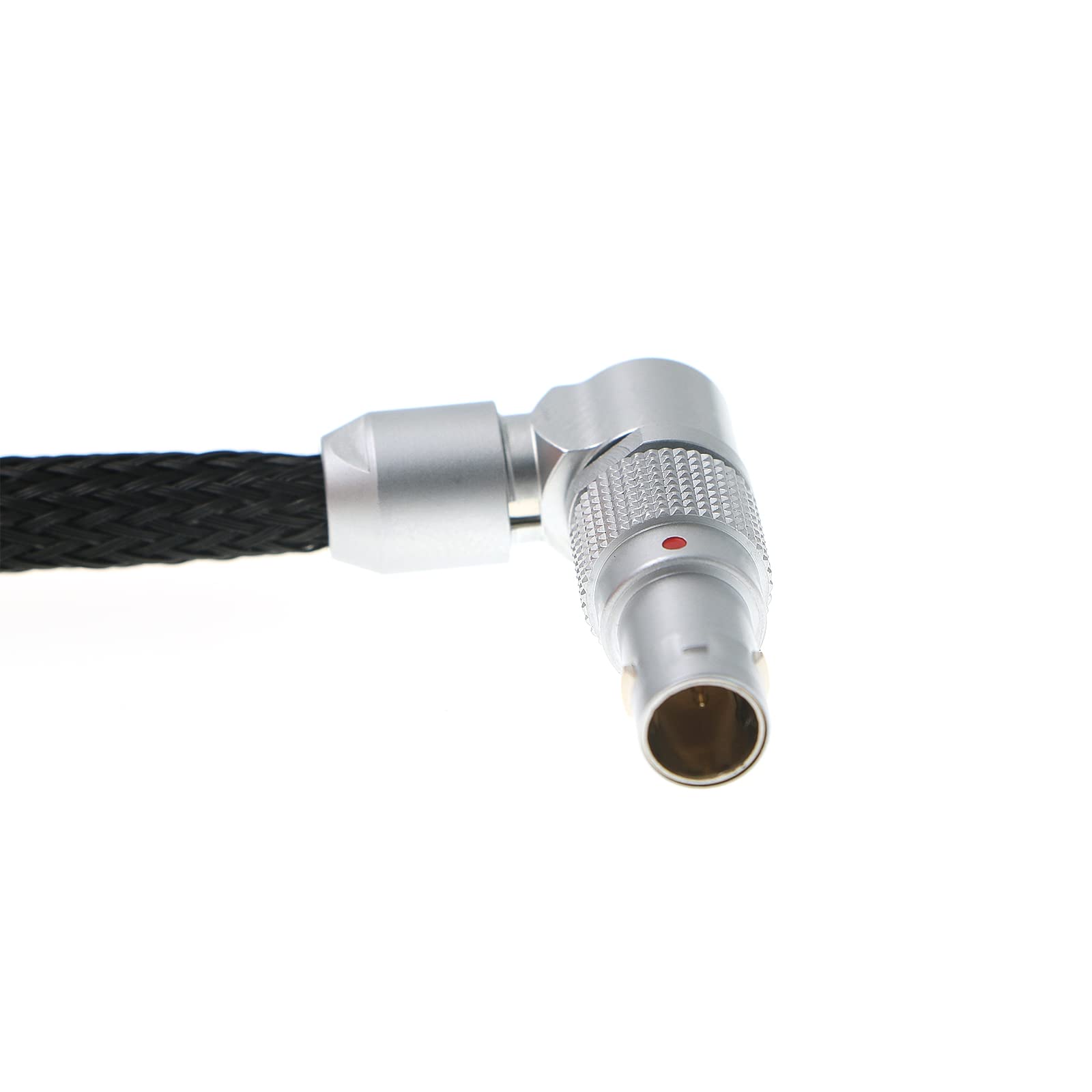 Alvin's Cables Red-Komodo V-Mount kabel zasilający, obrotowy, 2-pinowy męski do regulowanego kąta prostego, 2-pinowy męski przewód do monitora SmallHD, 45,7 cm