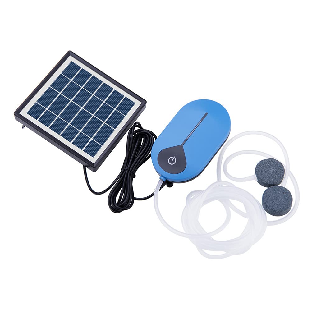 Happyyami Aireador Solar De para Acuarios Bomba De Aire Mini para Pescados Eficiencia Energética Consumo para Uso Externo Jardines y Pesca